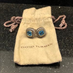 David Yurman Albion Blue Topaz Stud Earrings